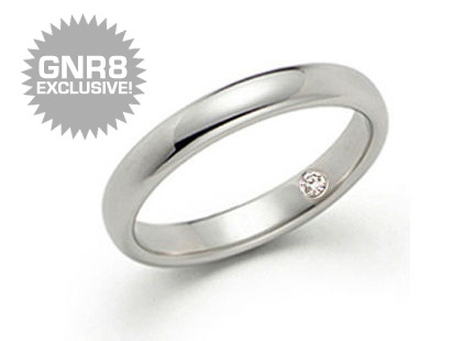 Hidden Diamond Silver Ring