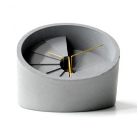 Concrete Table Clock