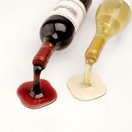 Spilled Wine Bottle Holder Set