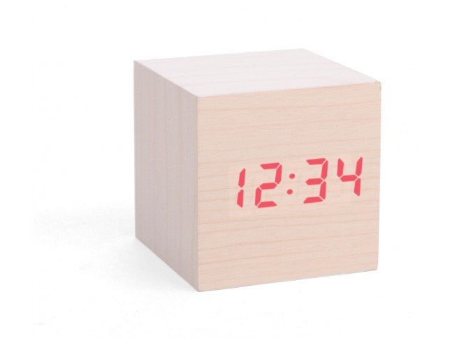 Wood Cube Alarm Clock